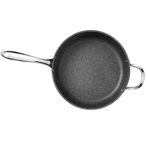 Starfrit the Rock Deep Frypan Forged Aluminum with Glass Lid 30cm, 5L
