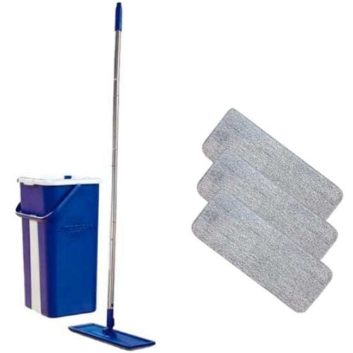 Starlyf Autoclean Cleaning Mop Set and 2 x Bonus Microfibre Pads - Blue