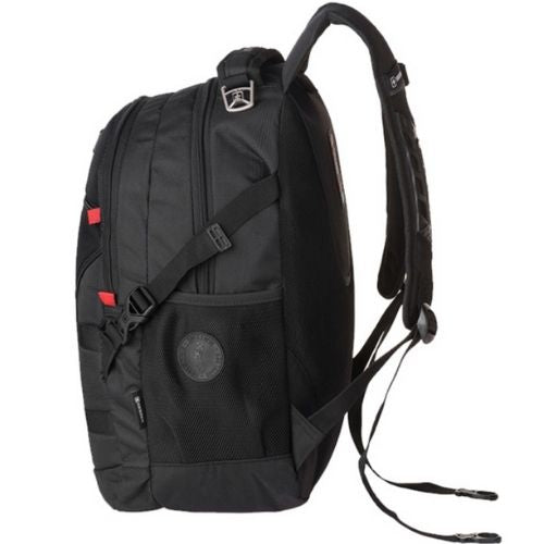 Swisswin 15.6" Laptop Bag Waterproof Travel Backpack Black Multi-compartment