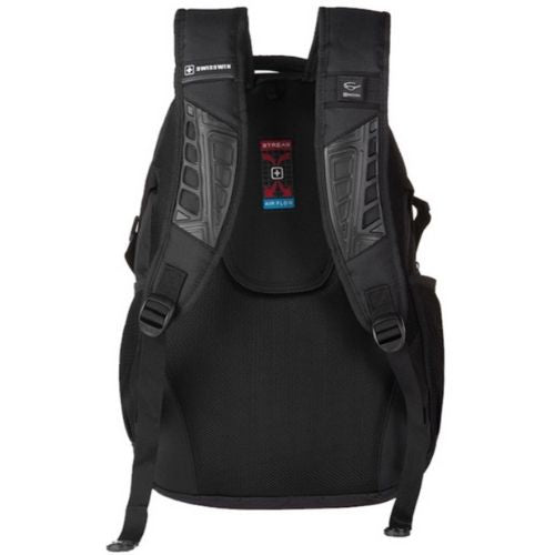 Swisswin 15.6" Laptop Bag Waterproof Travel Backpack Black Multi-compartment