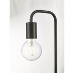 Table Lamp Timber Base Modern Bedside Bedroom Lamps Reading Desk Light - Black