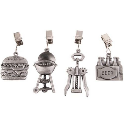 Tablecloth Weights Clip Pewter Decor Stainless Steel Clamp 4 Pieces - BBQ