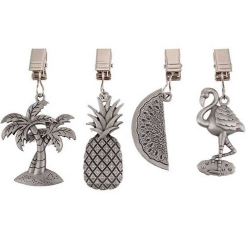 Tablecloth Weights Clip Pewter Decor Stainless Steel Clamp 4 Pieces - Tropical
