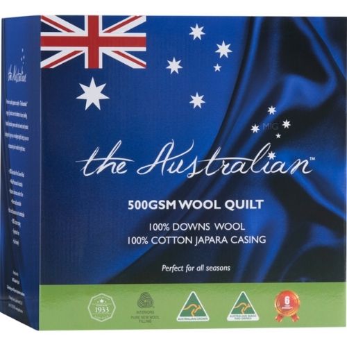 The Australian Wool Quilt 500GSM(240x210 cm) Perfect For All Seasons - King Size