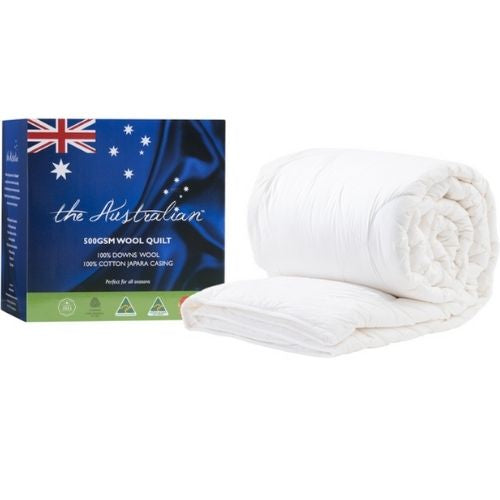 The Australian Wool Quilt 500GSM(240x210 cm) Perfect For All Seasons - King Size