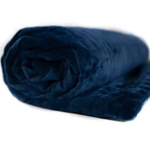 Therapy Weighted Blanket Queen With Two-Sided Removable Cover - Calming Blue