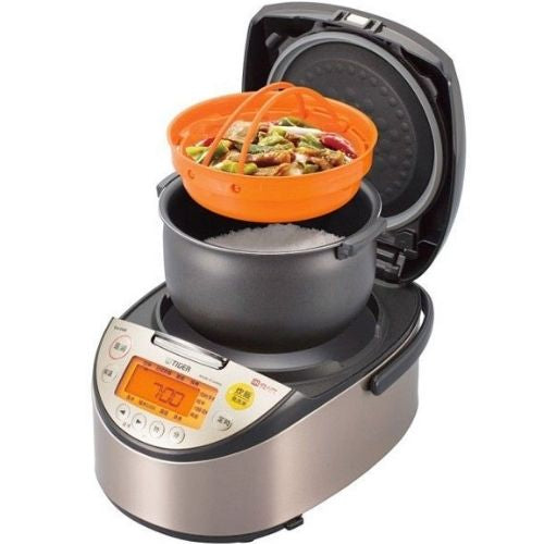 Tiger Multi-Functional Induction Heating Rice Cooker Food Steamer W/ LCD Display