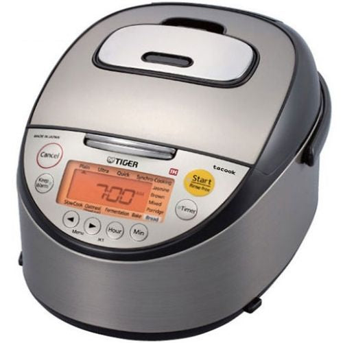 Tiger Multi-Functional Induction Heating Rice Cooker Food Steamer W/ LCD Display