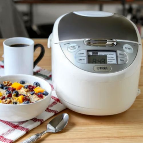 Tiger Multi-Functional MicroComputer Rice Cooker, Food Steamer with LCD Display