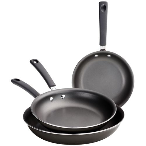 Tramontina Non-Stick Saute Pan Frypan 3-Piece Cookware Set - Metallic Pewter