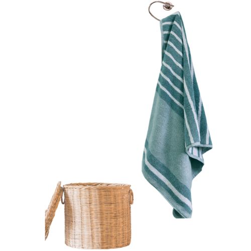 Trident Tru Melange Bath Towel 100% Cotton Soft & Ultra-Absorbent Towels - Green