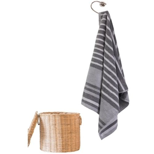 Trident Tru Melange Bath Towel 100% Cotton Soft & Ultra-Absorbent Towels - Grey