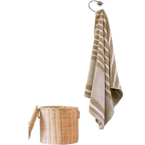 Trident Tru Melange Bath Towel 100% Cotton Soft & Ultra-Absorbent Towels - Taupe