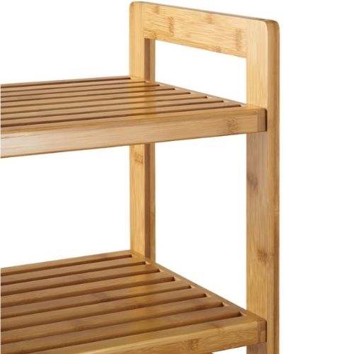 Trinity Bamboo Shoe Rack 2-Tier Vertically Stackable Shelf Storage Organizer