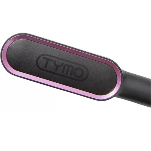 Tymo Ring Hair Straightening Comb Straightener Brush with Ceramic Plates - Black
