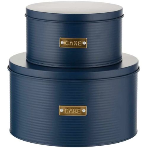 Typhoon Living Cake Tins with Lids 6.7L / 2.5L, Set of 2 Round Cake Containers