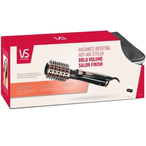 VS Sassoon Radiance Rotating Hot Air Styler Hair Dryer Brush & Volumiz