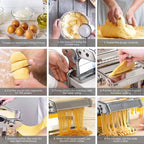Vikus Manual Pasta Maker Machine - 8 Adjustable Thickness Settings Noodle Maker