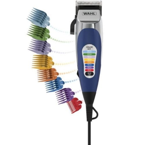 Wahl Colour Pro Home Electric Hair Clippers Haircut Kit Groomer Clipper - 18 Pcs