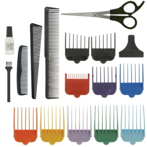 Wahl Colour Pro Home Electric Hair Clippers Haircut Kit Groomer Clipper - 18 Pcs