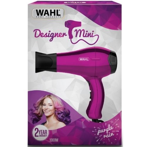 Wahl Mini Hair Dryer 1000W DC Motor Hairdryer Portable Travel Compact - Purple
