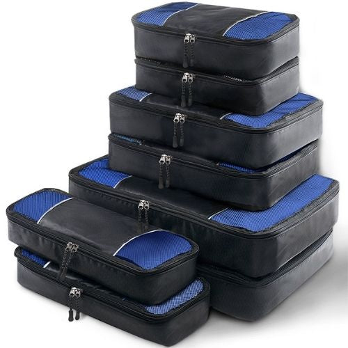 Wanderlite Luggage Organiser 8 Pcs Waterproof Travel Bags Packing Cubes Bag Sets