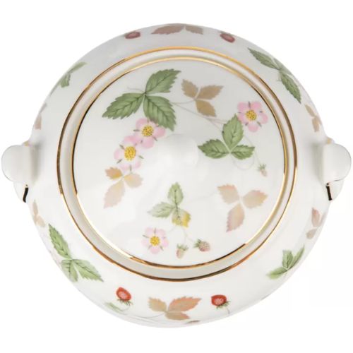 Wedgwood Wild Strawberry Sugar Bowl - White