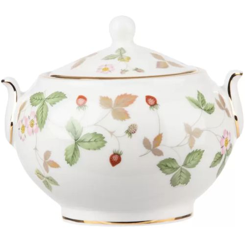 Wedgwood Wild Strawberry Sugar Bowl - White