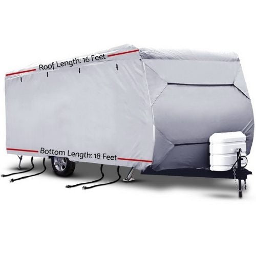 Weisshorn 16-18ft Caravan Cover Campervan 4 Layer UV Water Resistant - Grey