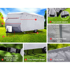 Weisshorn 18-20ft Caravan Cover Campervan 4 Layer UV Water Resistant - Grey