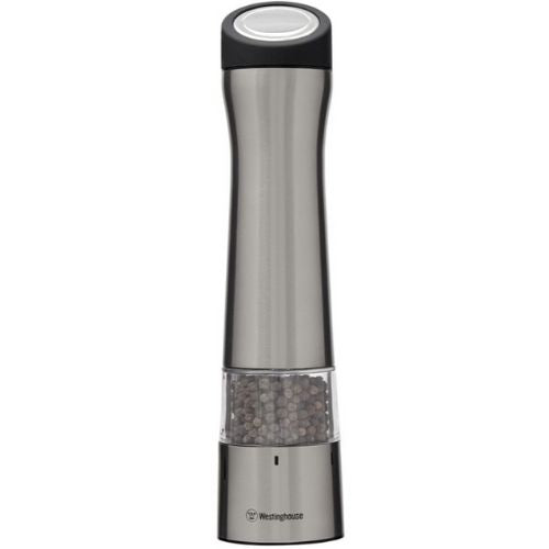 Westinghouse Electric Salt & Pepper Mill Set W/ LED Ring Light, Battery Operated