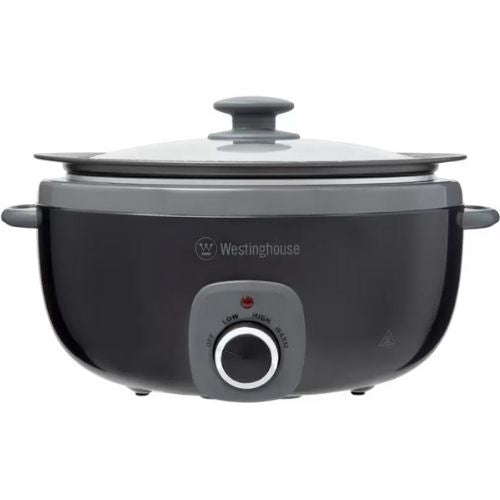 Westinghouse Electric Slow Cooker 6.5L with Stove Top Non-Stick Pot & Glass Lid
