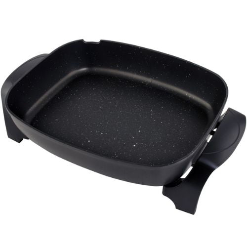 Westinghouse WHEF01G Electric Frypan With Tempered Glass Lid - Grey Black