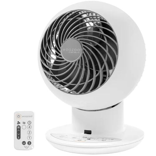 Woozoo Air Circulator Multi Directional Oscillation Fan w/ Remote Control, White