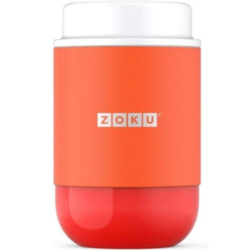 Zoku Neat Stack Vacuum Insulated Food Jar Stainless Steel 475ml, 2 Pack - Orange