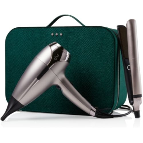 ghd Platinum+ Hair Straightener & Helios Hair Dryer Gift Set In Warm Pewter