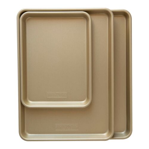 Nordic Ware Gold Bakeware Sheet 3 Piece Set