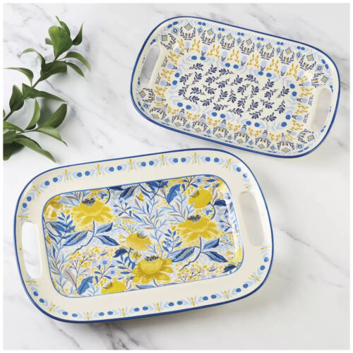 Fitz and Floyd Madeline Serving Platters 2 Piece Set