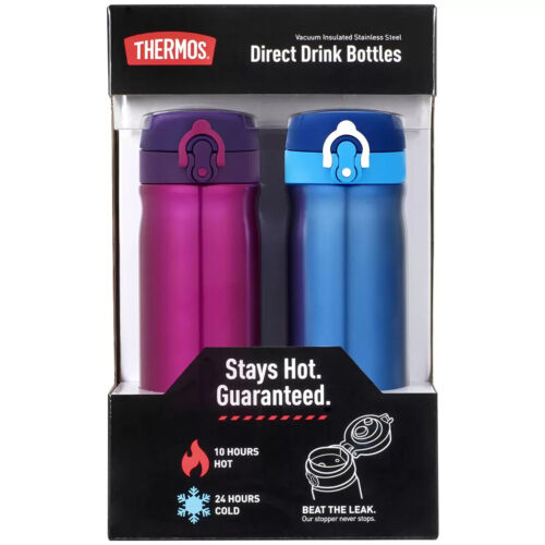 Thermos 470ml Vacuum Insulated Direct-drink Bottle 2 Pack