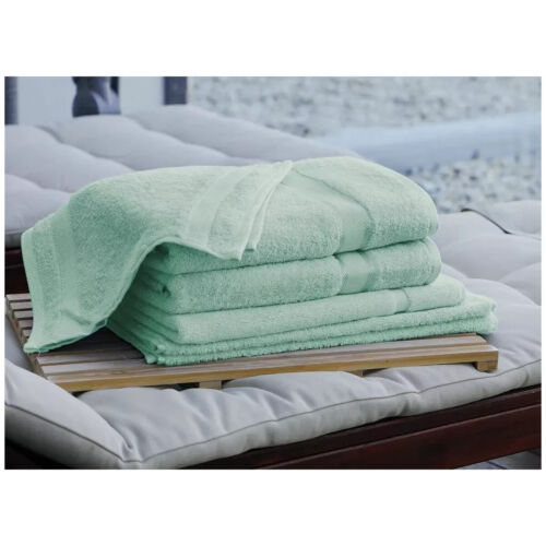 Kingtex Plain Dyed Combed Cotton Bath Sheet Frost 7 Piece Set