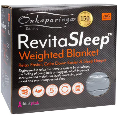 Onkaparinga RevitaSleep Weighted Blanket Charcoal 7kg