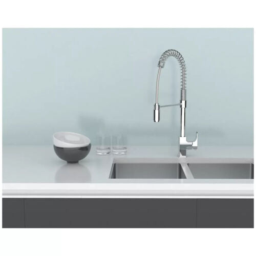 Dorf Viridian Pull Down Chrome Sink Mixer