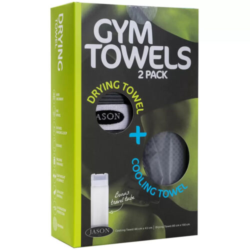 Jason Gym Towel 2 Pack Charcoal