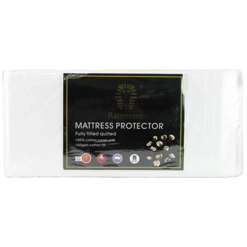 Ramesses Fitted Cotton Double Mattress Protector