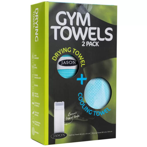 Jason Gym Towel 2 Pack Aqua