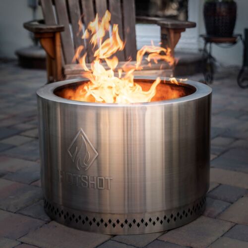 HotShot 22 Inch Wood Burning Fire Pit with Grill