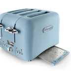 DeLonghi Argento Flora 4 Slice Toaster Agave Blue