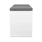 Artiss Fabric Shoe Bench with Storage Cubes - White