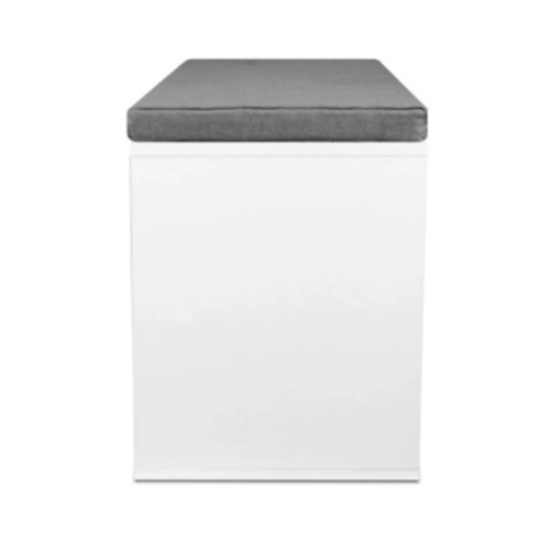 Artiss Fabric Shoe Bench with Storage Cubes - White