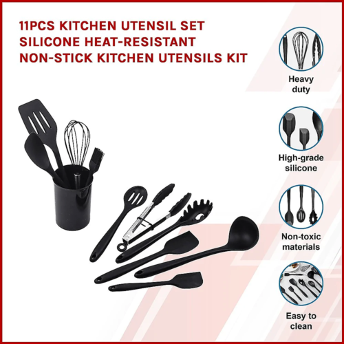 11pcs Kitchen Utensil Set Silicone Heat-Resistant Non-Stick Kitchen Utensils kit